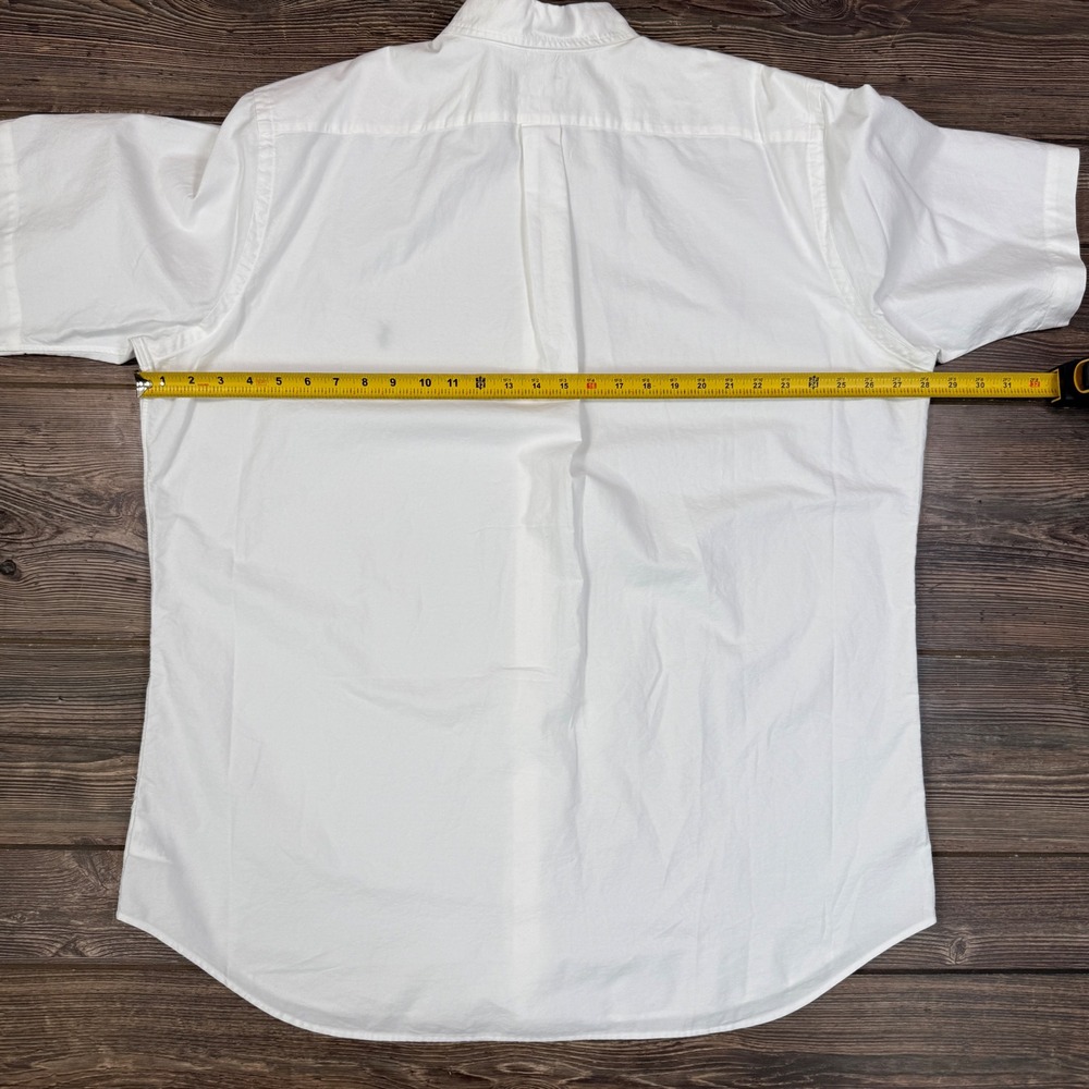 Polo Ralph Lauren Mens Size XLT Button Down Shirt White Short Sleeve Oxford NEW - Picture 4 of 6
